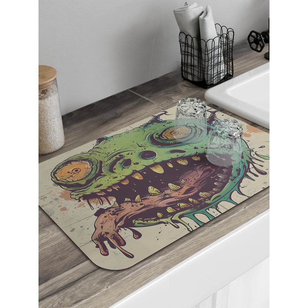 Изображение товара Коврик для сушки посуды JoyArty Удивленный монстр 58x38 см