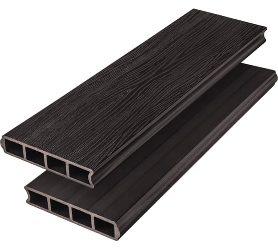 Изображение товара Комплект из 4-х 3D-досок ДПК Еврогрядка 750x150x30 для грядок и клумб EGD075-155ven-3D