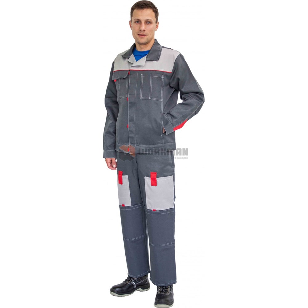 Изображение товара Летний мужской костюм Юналис ФАВОРИТ куртка полукомбинезон водоотталкивающий серый