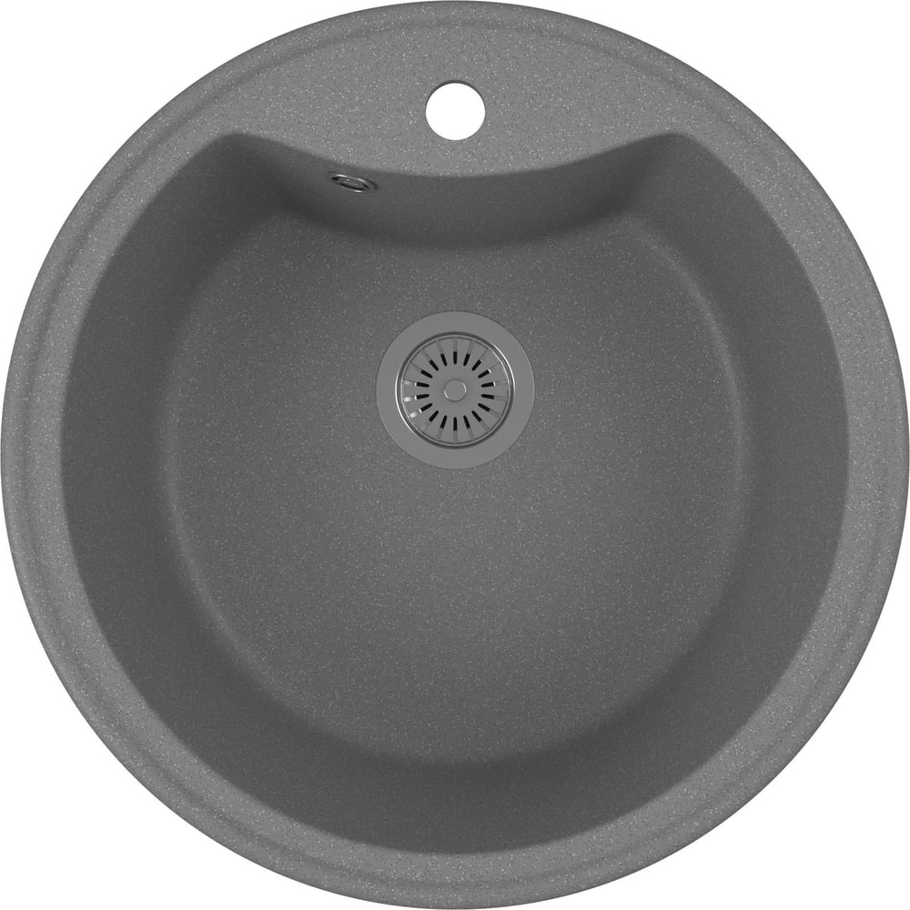 Изображение товара Кухонная мойка Bauedge BAU Dream Gray stone D 51 с сифоном и врезной установкой