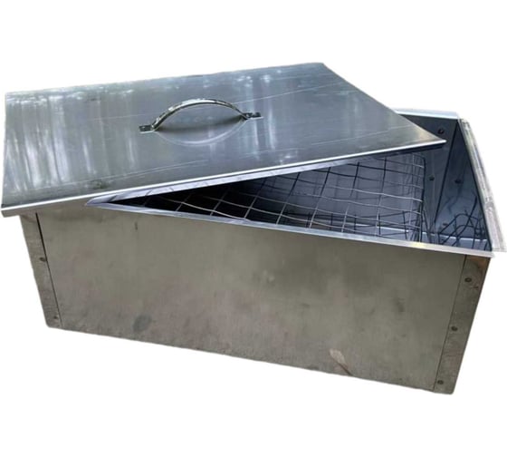 Изображение товара Коптильня из нержавеющей стали Агростройлидер двухъярусная, с поддоном САД-17.03