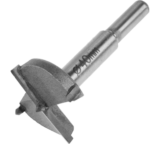 Изображение товара Сверло Форстнера с твердосплавными пластинами (40 мм; цилиндрический хвостовик) ТУНДРА 2603033