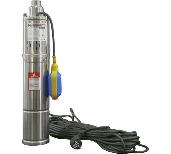 Изображение товара Насос скважинный винтовой Millennium 4", 250 Вт, 95 м, 1.9 м³/ч, нержавеющий корпус с поплавком НВ490ВП(СН495ВП)