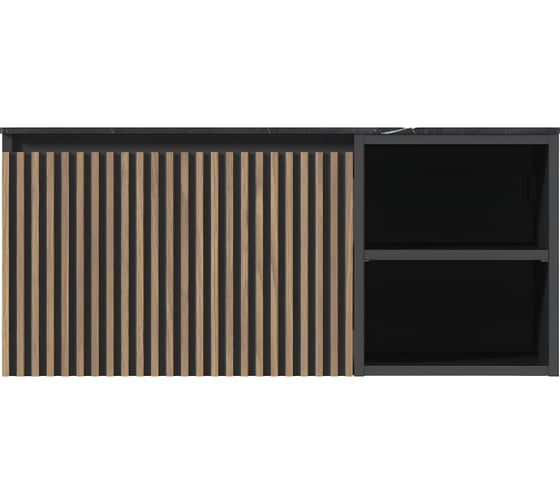 Изображение товара Тумба под раковину в ванную 1Marka Rail 90 см, подвесная, цвет Gray Ц0000024982