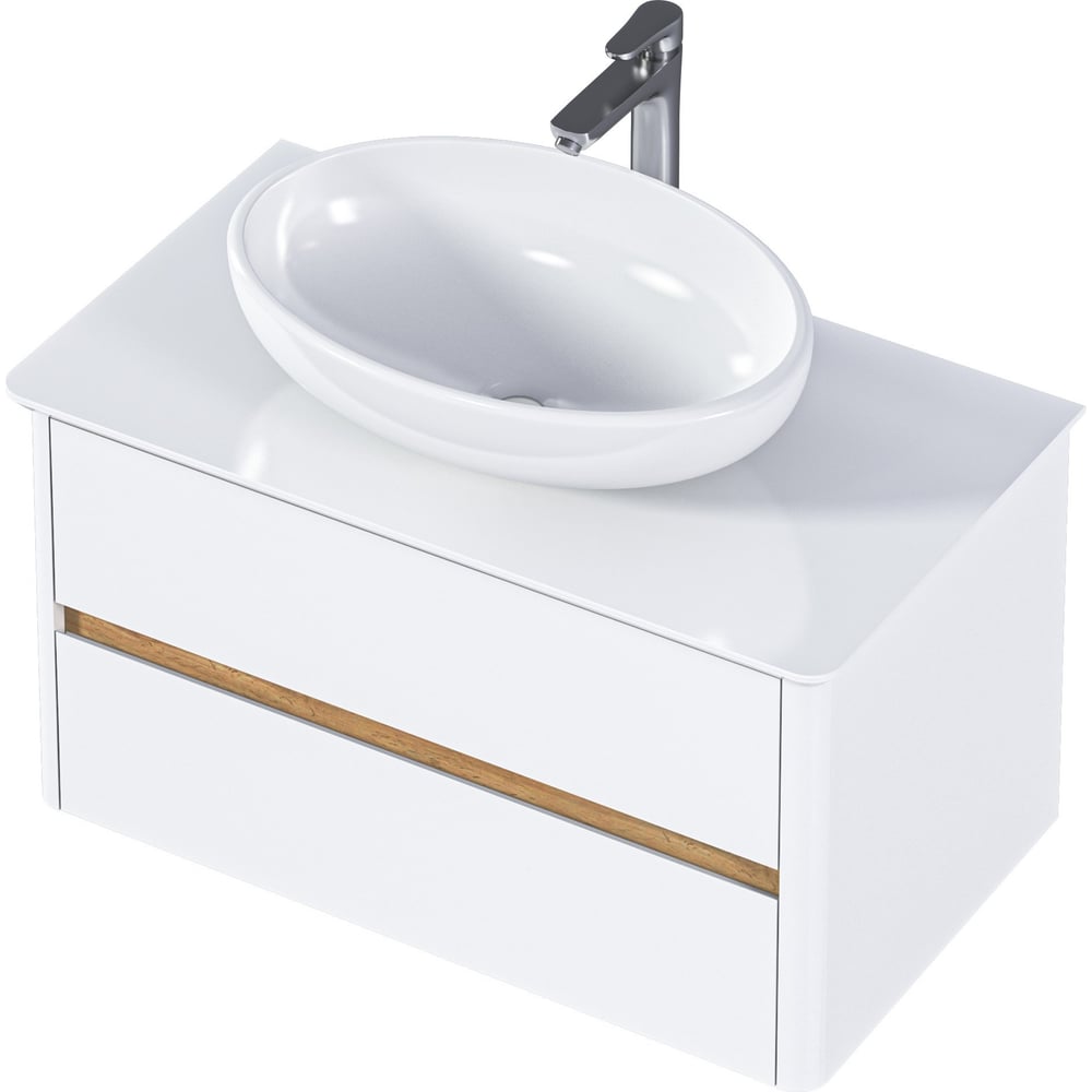 Изображение товара Тумба в ванную 1Marka Monro 80 см подвесная белая