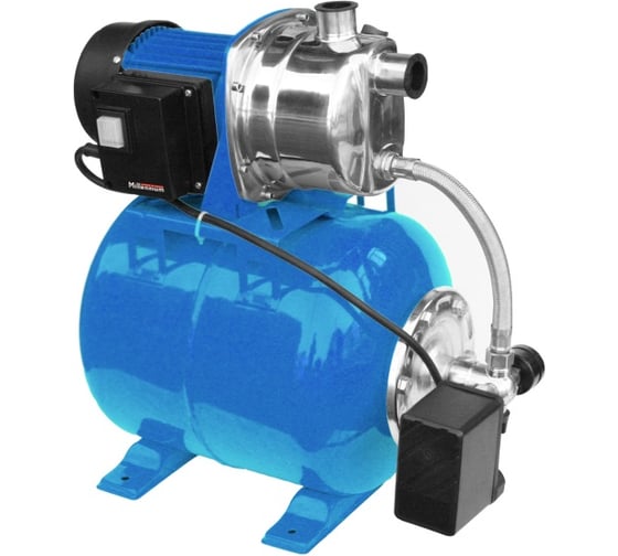 Изображение товара Станция водоснабжения Millennium 1200 Вт 63,3 л/мин 48 м с корпусом из нержавеющей стали - для автоматической подачи воды из скважин и резервуаров АСВ 1200/24Н