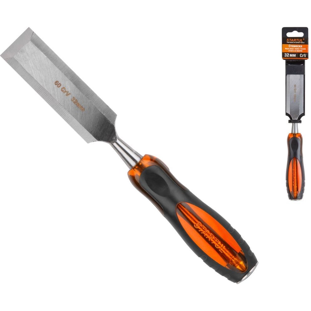 Изображение товара Стамеска плоская STARTUL MASTER 32 мм ST4072-32 для плотницких работ