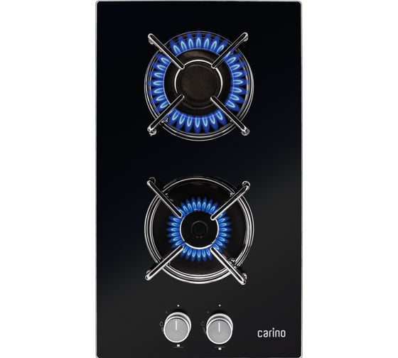 Изображение товара Газовая варочная панель Carino 30 см, газ-контроль, закаленное стекло, автоматический розжиг, эмалированные решетки CH30N20B416