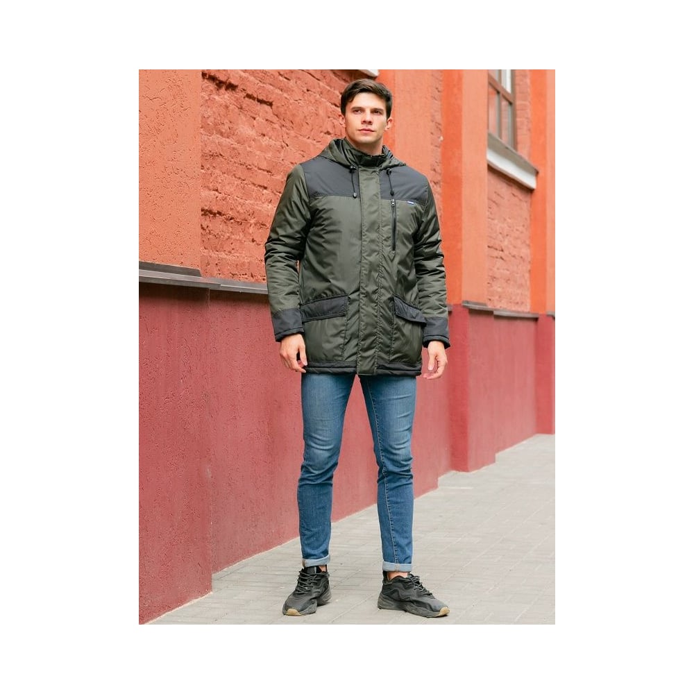 Изображение товара Мужская демисезонная куртка из синтетического утеплителя с капюшоном для повседневной носки