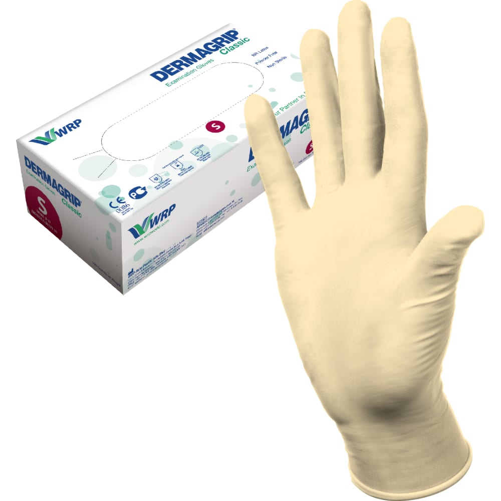 Смотровые латексные перчатки Dermagrip латексные смотровые перчатки dermagrip