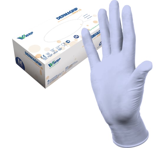 Изображение товара Смотровые перчатки DERMAGRIP ULTRA LS, нитрил, 200 штук, размер M CT0000000548