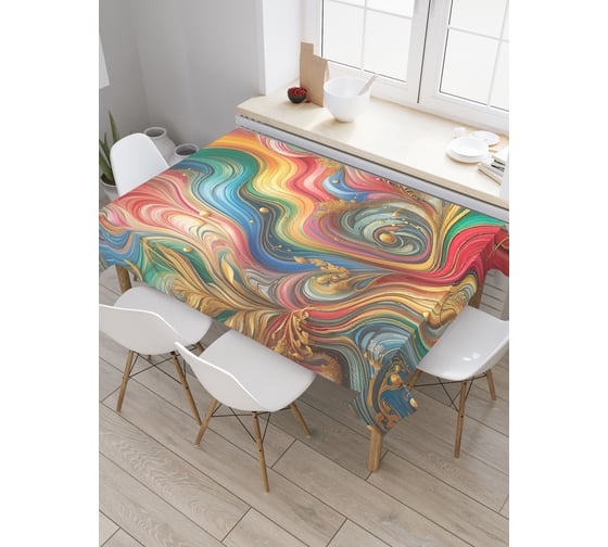 Изображение товара Прямоугольная тканевая скатерть на стол JoyArty с рисунком "Восточные мотивы", 120 на 145 см, tc_sd3572_120x145