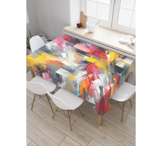 Изображение товара Прямоугольная тканевая скатерть на стол JoyArty с рисунком "Картина краской", 145 на 180 см, tc_sd3492_180x145