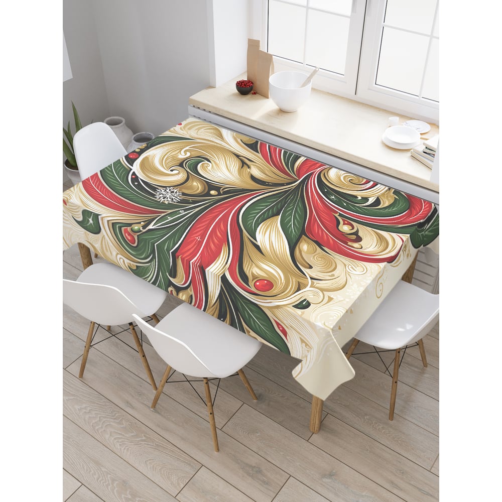 Изображение товара Прямоугольная тканевая скатерть JoyArty 120x145 см серия Новый год и Рождество