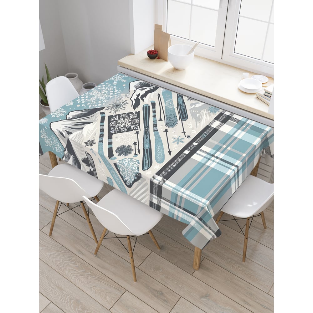 Изображение товара Прямоугольная тканевая скатерть JoyArty с рисунком Горы 145x180 см