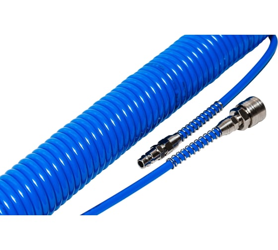 Изображение товара Шланг спиральный пневматический с БРС 8x5 мм, 15 м, синий NBPT 82941
