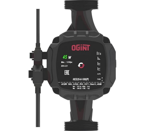 Изображение товара Насос циркуляционный Ogint HES25-6-180(P) PN10 230В в/к 215-3650