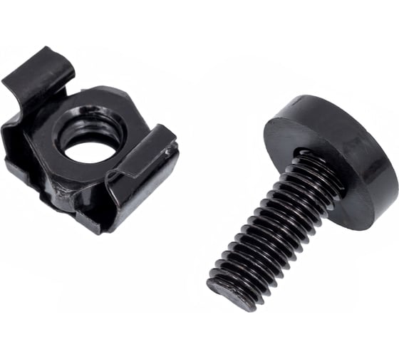 Изображение товара Крепёжный набор SYSMATRIX винт М6_16, гайка М6, пластиковая шайба М6 для 19'' оборудования (упаковка 50 шт) SN 0020.900