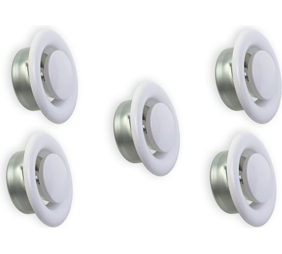 Изображение товара Диффузор/анемостат приточный стальной DVC-125, комплект из 5-и шт ARIUS 135534