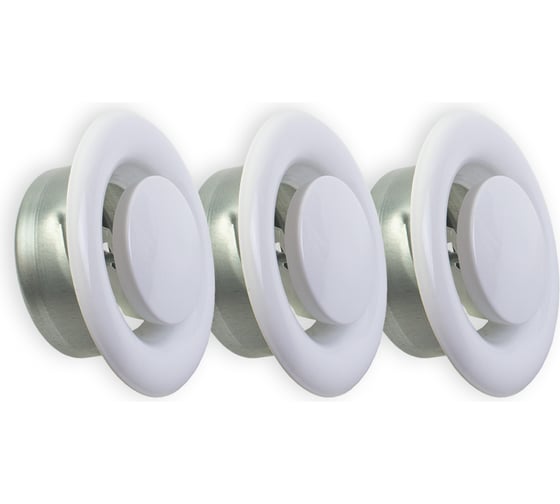 Изображение товара Диффузор/анемостат приточный стальной DVC-100, комплект из 3-х шт ARIUS 135527