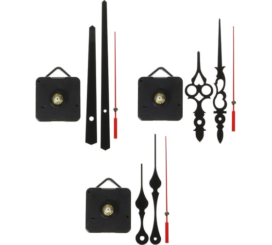 Изображение товара Механизм часовой Ladecor CHRONO с плавным ходом, 13,1-14,3 см, пластик, металл, 3 вида арт 2 581-805