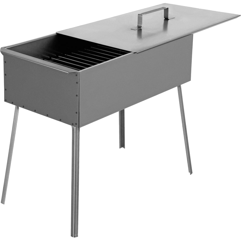 Изображение товара Двухъярусная коптильня PALISAD 500x270x175 мм с поддоном и ножками для горячего копчения