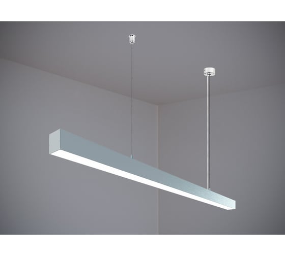 Изображение товара Светильник светодиодный подвесной P55 (2.5м, 55Вт, 3000К, матовый аллюминий) Modaline MLP55250A23