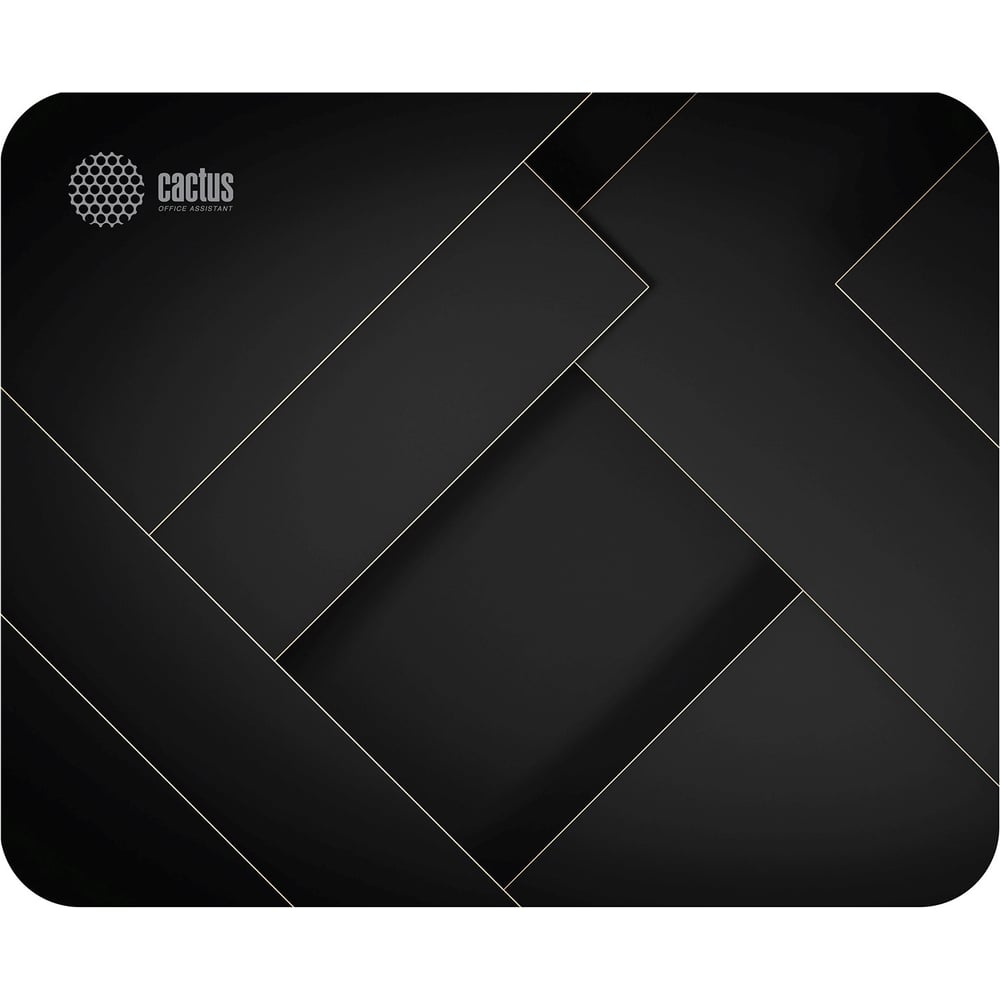 Изображение товара Коврик для мыши CACTUS Geometry 220x180 мм, ткань и резина, черный
