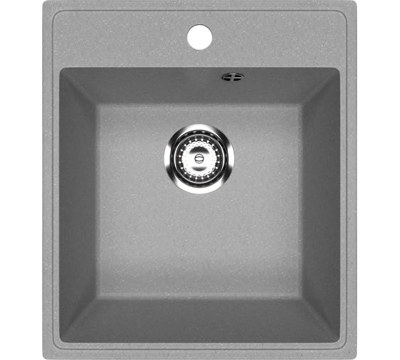 Изображение товара Мойка для кухни Bauedge BAU Stil Pro 43x49, без выпуска, серый камень PR0005