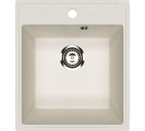 Изображение товара Мойка для кухни Bauedge BAU Stil Pro 43x49, без выпуска, белый песок PR0004