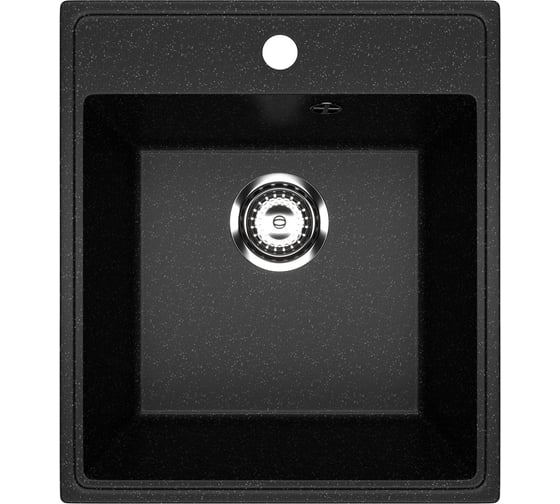 Изображение товара Мойка для кухни Bauedge BAU Stil Pro 43x49, без выпуска, черный камень PR0006