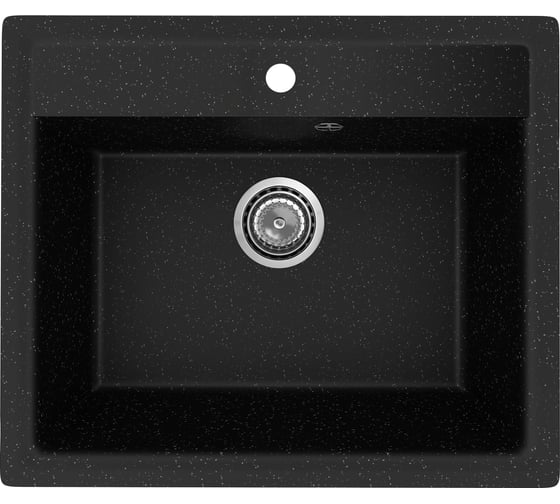 Изображение товара Мойка для кухни Bauedge BAU Stil Pro 57x50, без выпуска, черный камень PR0010