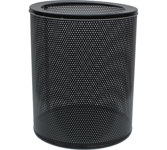 Изображение товара Перфорированная корзина для бумаг Титан Мета 250 низ черный 4607078081120