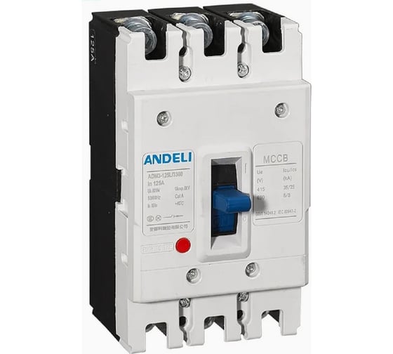 Изображение товара Автоматический выключатель ANDELI ADM3-125L/3P 100A 30kA артикул ADL06-081