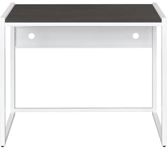 Изображение товара Стол письменный GreenWeen AGORA, 900x500x765 мм, белый каркас, столешница ЛДСП черный лес GW-AGORA-900-W-LD-BLACK