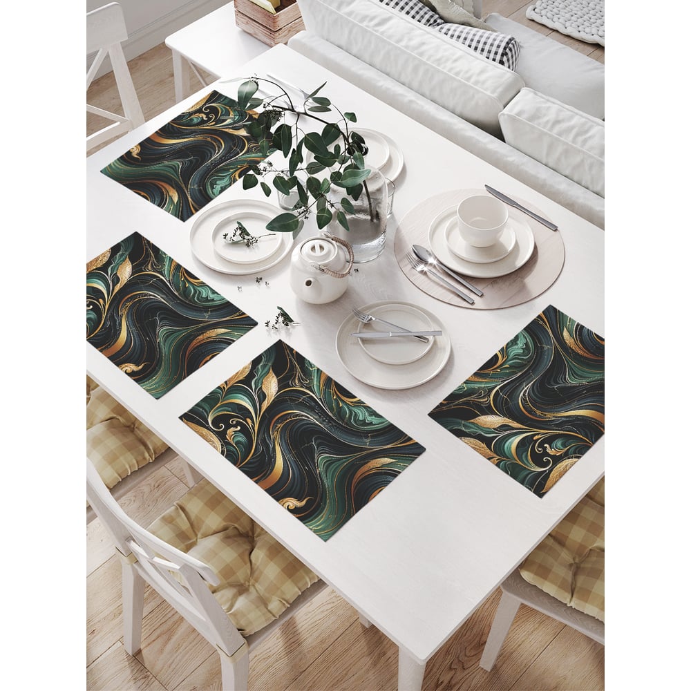 Изображение товара Салфетки для сервировки JoyArty Мраморные цветы 32x46 см 4 шт