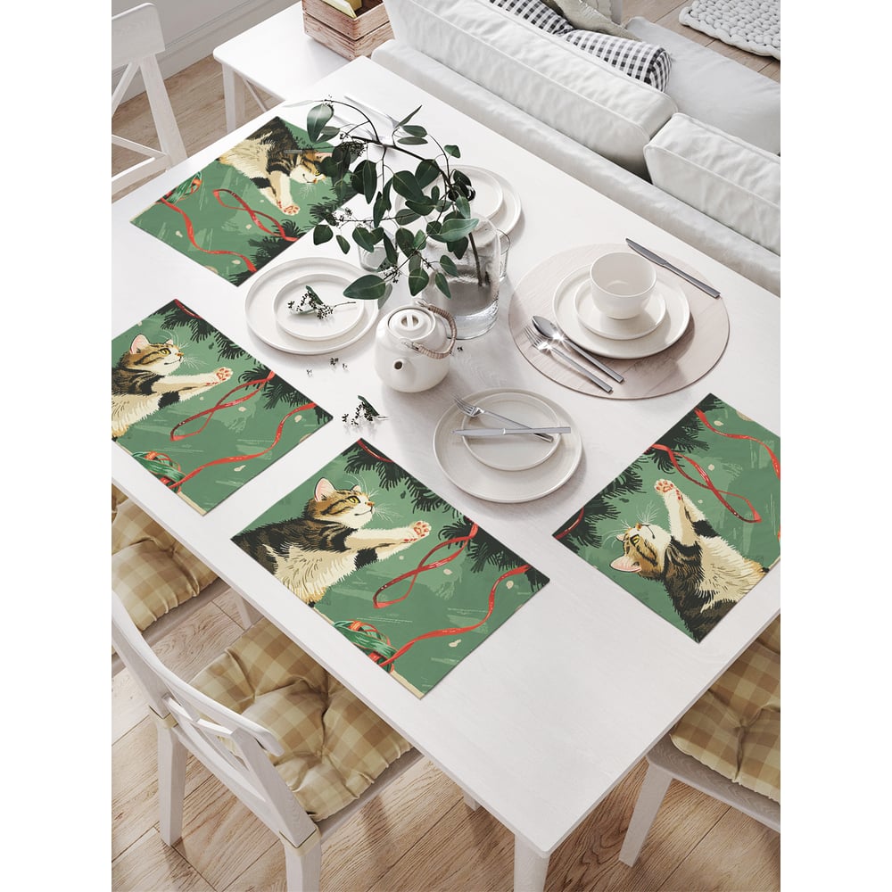 Изображение товара Салфетки JoyArty для сервировки стола Игра с ленточкой 32x46 см