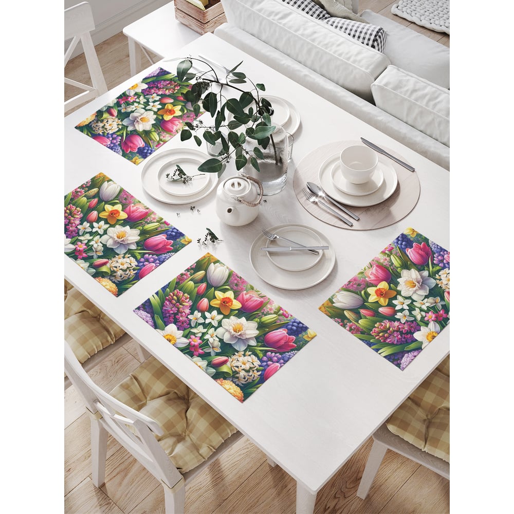 Изображение товара Салфетки JoyArty Поле весны прямоугольные 32x46 см, 4 шт.