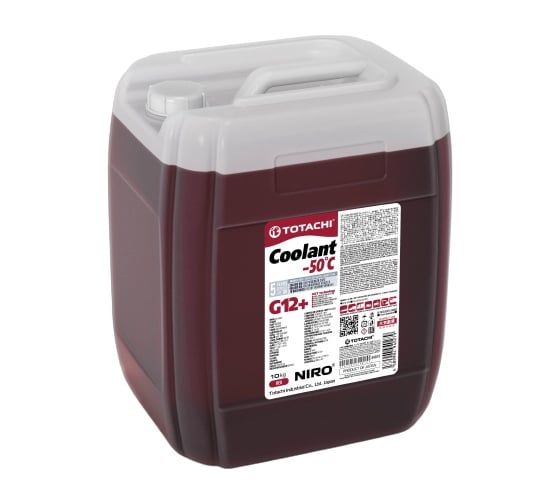 Изображение товара Охлаждающая жидкость TOTACHI NIRO COOLANT Red, -50град.C, G12+, 10 кг 4589904940279