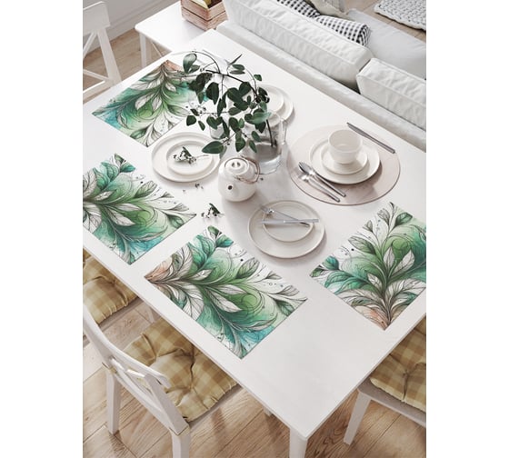 Изображение товара Салфетки на стол для сервировки прямоугольные, плейсмат JoyArty "Раскраска", 32x46 см, в комплекте 4 шт., np_sd3520