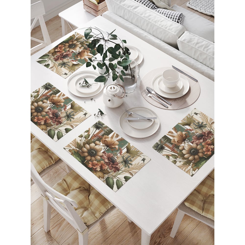 Изображение товара Салфетки для сервировки JoyArty Луговой букет 32x46 см комплект 4 шт