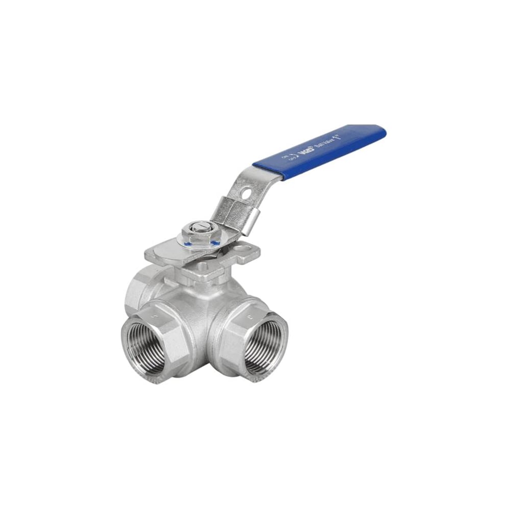 Изображение товара Трехходовой шаровой кран Benarmo из нержавеющей стали 65 мм Ру63 с рычагом