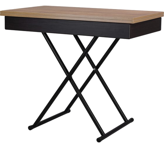 Изображение товара Стол-трансформер Мебелик Лерон дуб крафт золотой/черный 9209