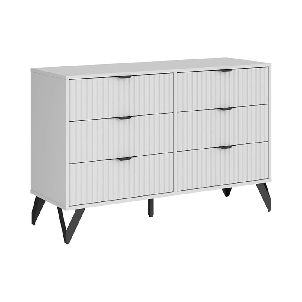 Изображение товара Комод Ridberg LUGANO 6Я Белый Черный современный стиль практичный