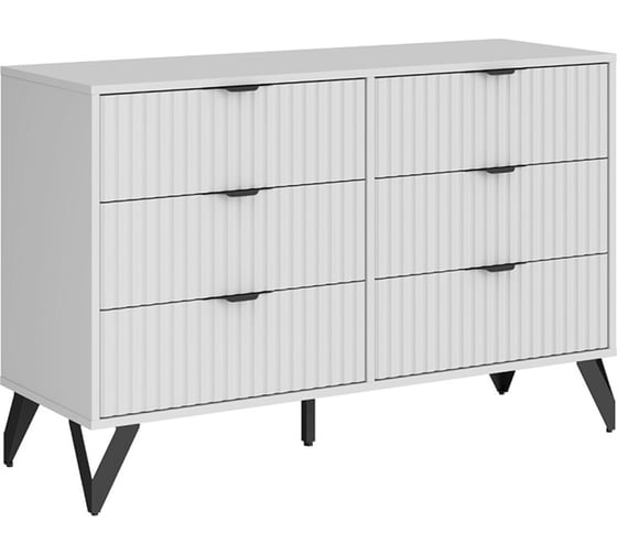 Изображение товара Комод Ridberg LUGANO 6Я Белый/Черный 1214459