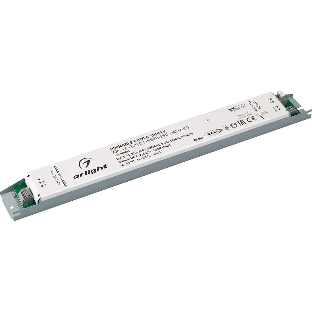 Изображение товара Блок питания Arlight ARV-LG-24150-LINEAR-PFC-DALI2-PD 150 Вт для светодиодов
