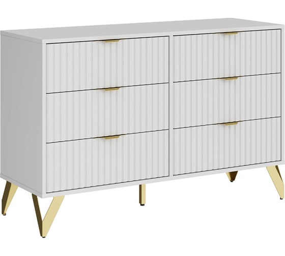 Изображение товара Комод Ridberg LUGANO 6Я Белый/Золото 1214460