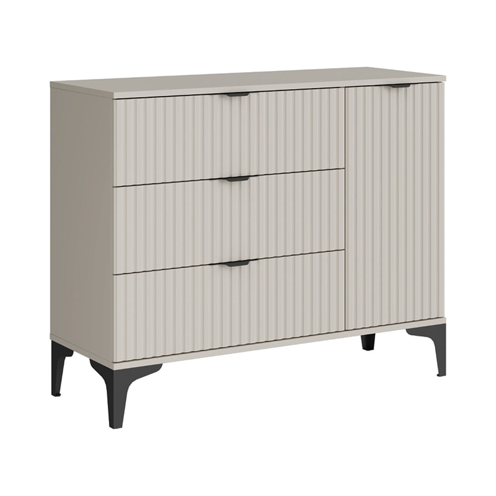 Изображение товара Комод Ridberg ANDRE 3Я/1Д Кашемир Черный современный стиль