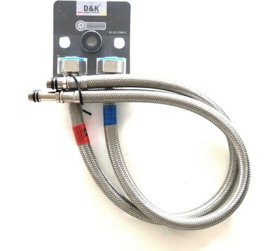 Изображение товара Подводка гибкая (2 шт; гайка 1/2-штуцер М10; 0.5 м) D&K DC1250011