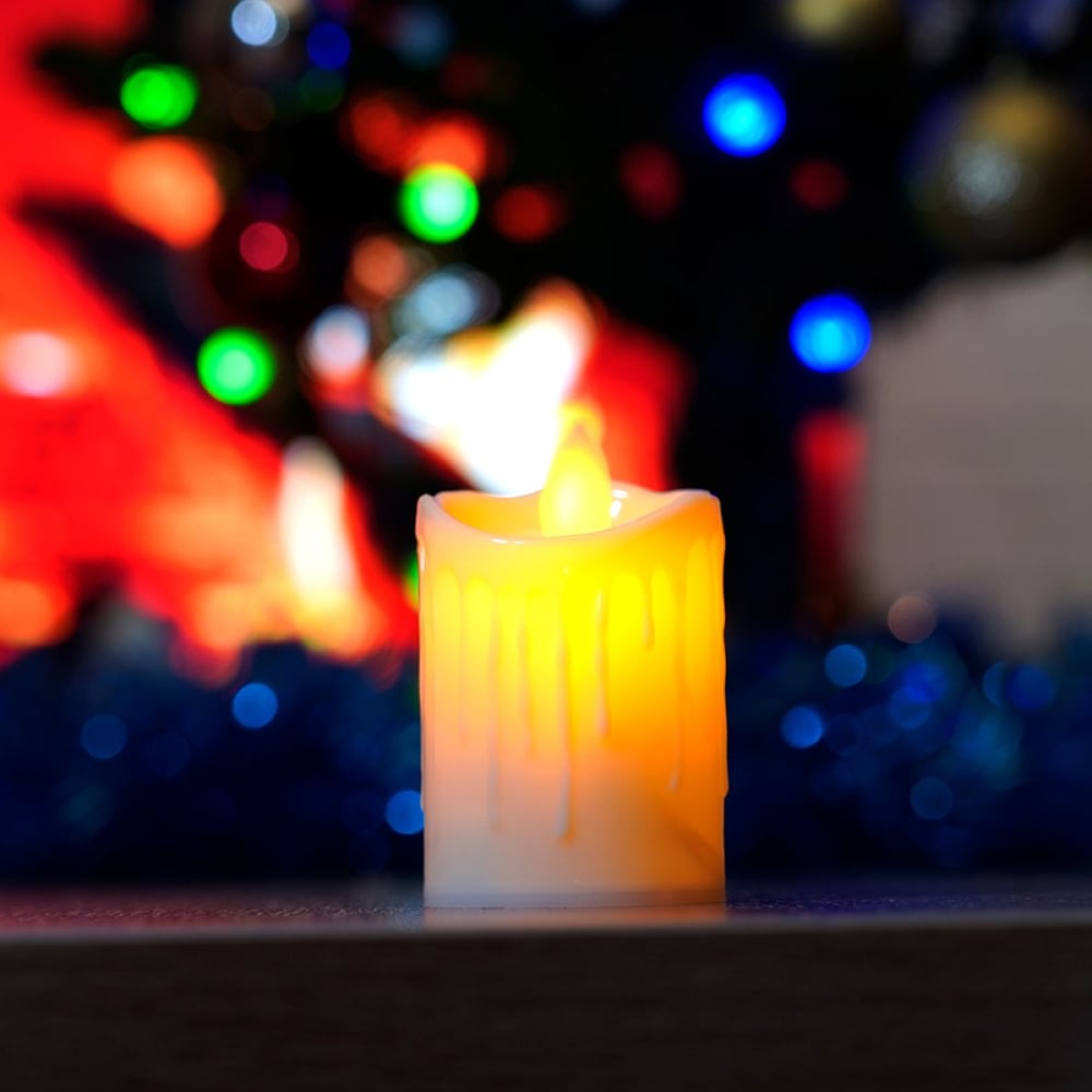 Изображение товара Световая фигура FERON Свеча "Пламя" 1 LED (батарейки в комплекте), 7.5 см, белый, LT134, 51459